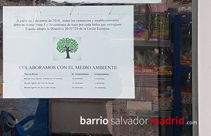 bolsas plastico comercios 2018