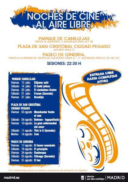 cine de verano san blas canillejas