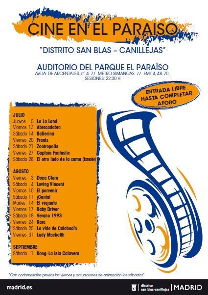 cine de verano san blas canillejas