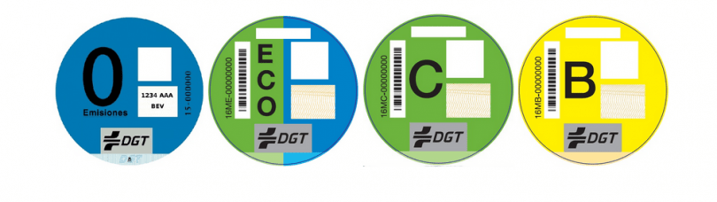 etiquetas Madrid DGT
