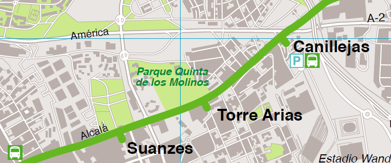 Quinta de los Molinos en Metro