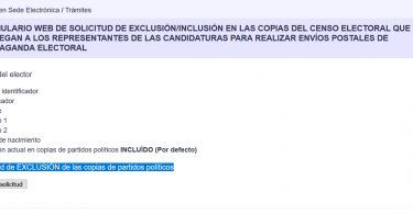 no recibir propaganda electoral