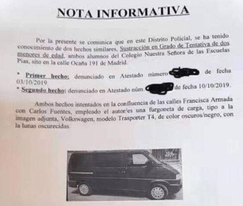 secuestro niños madrid