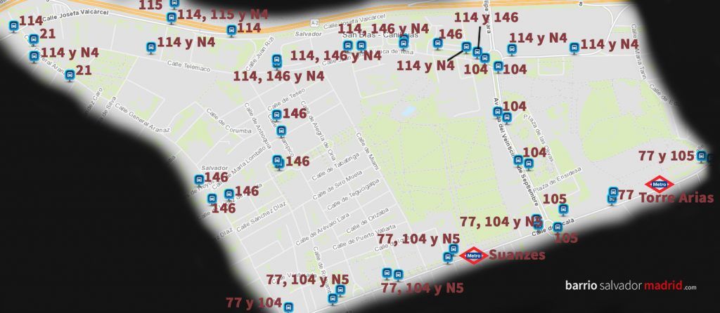 cómo llegar al barrio salvador