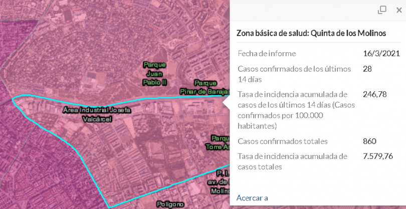 tasa contagios barrio salvador