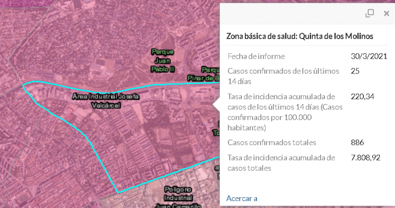tasa contagios barrio salvador
