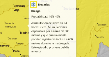 nieve Madrid