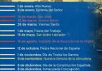 días festivos 2027